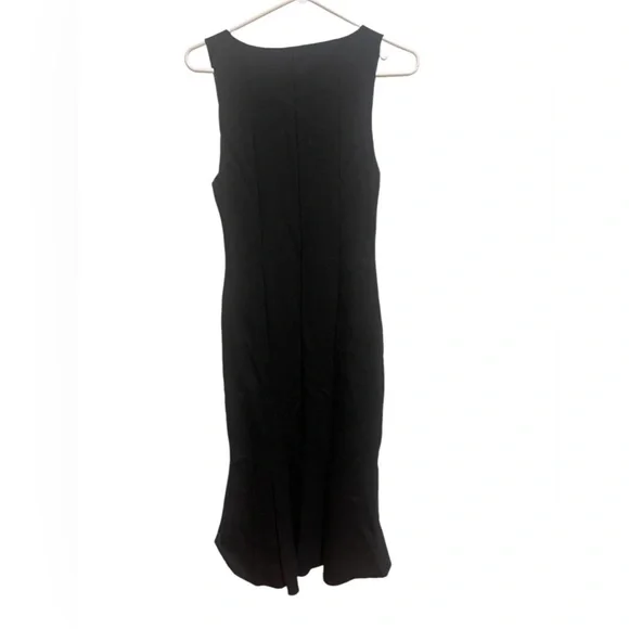 🆕 Zara Structured U-neck Flared Mermaid Midi Dress in Midnight Black NWOT - Picture 8 of 8